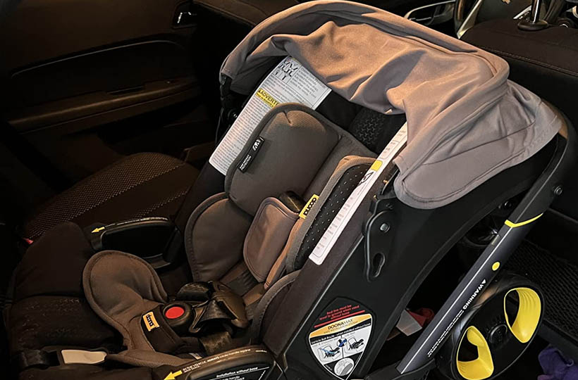 Doona car seat mode installation in vehicle