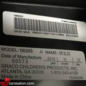 infant car seat expiration date graco